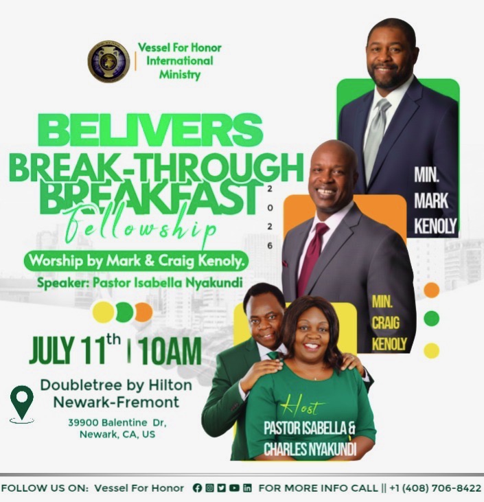 Believers Break-Through Breakfast Fellowship — July 11, 10AM, Doubletree by Hilton Newark-Fremont